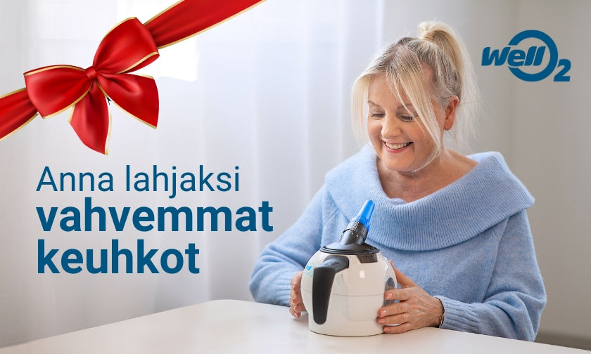 Paras joululahja hyvinvoinnille – WellO2-hengitysharjoituslaite