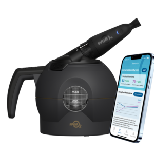 MyBreath Steam Breathing Trainer ja WellO2-sovellus